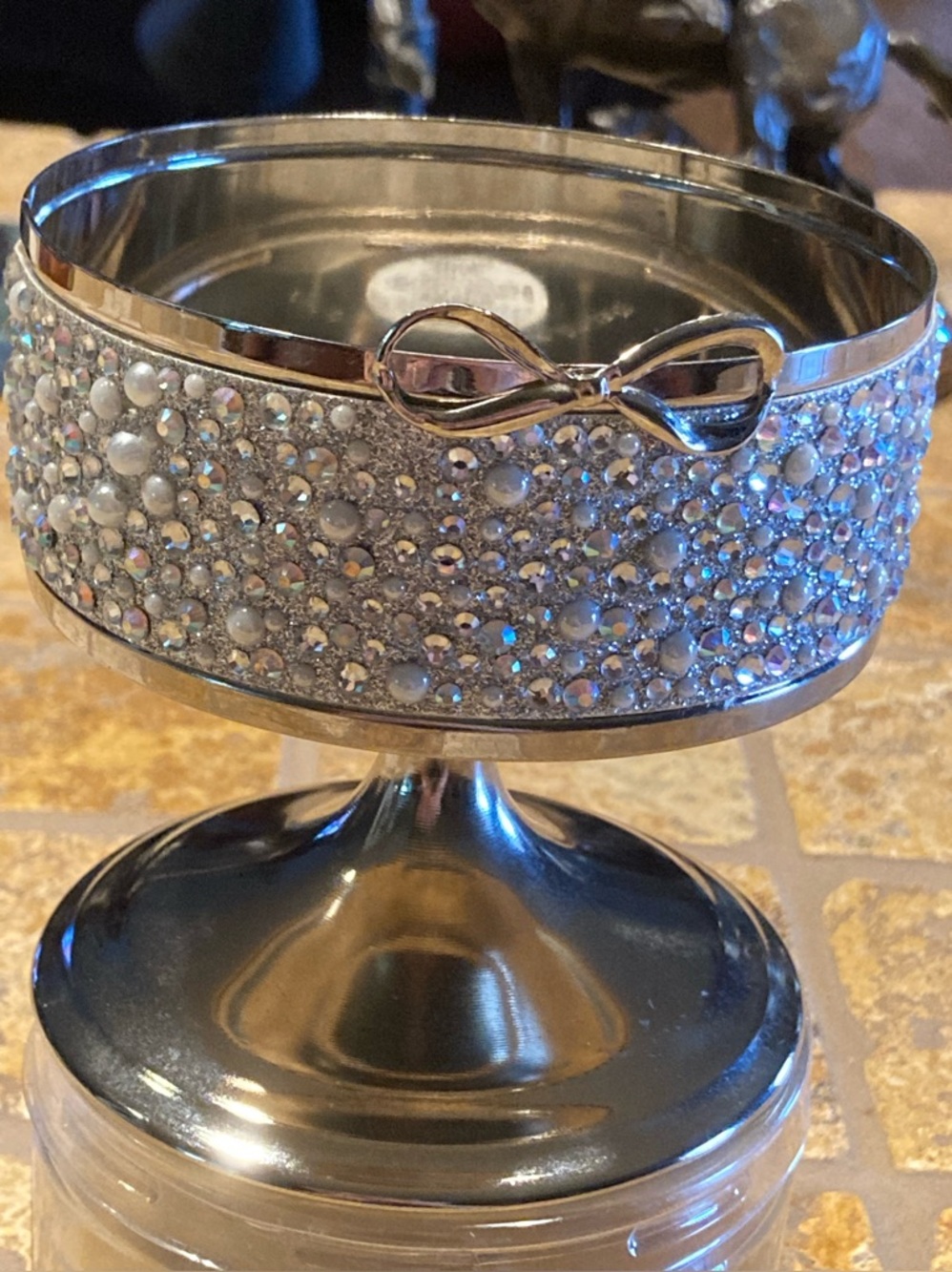 Bath & body Works, three wick pedestal style candle holder